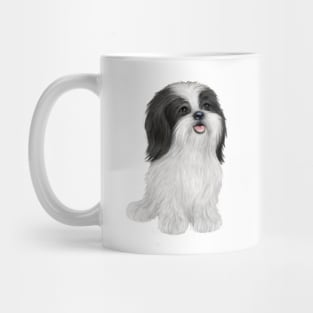 An Adorable Black and White Shih Tzu - Just the Dog Mug